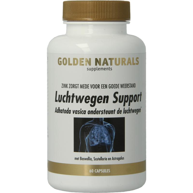 luchtwegen support 60caps Golden Naturals Luchtwegen Support - Afbeelding 1