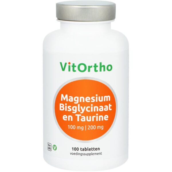 VitOrtho Magnesium Bisglycinaat 100 mg en Taurine 200 mg