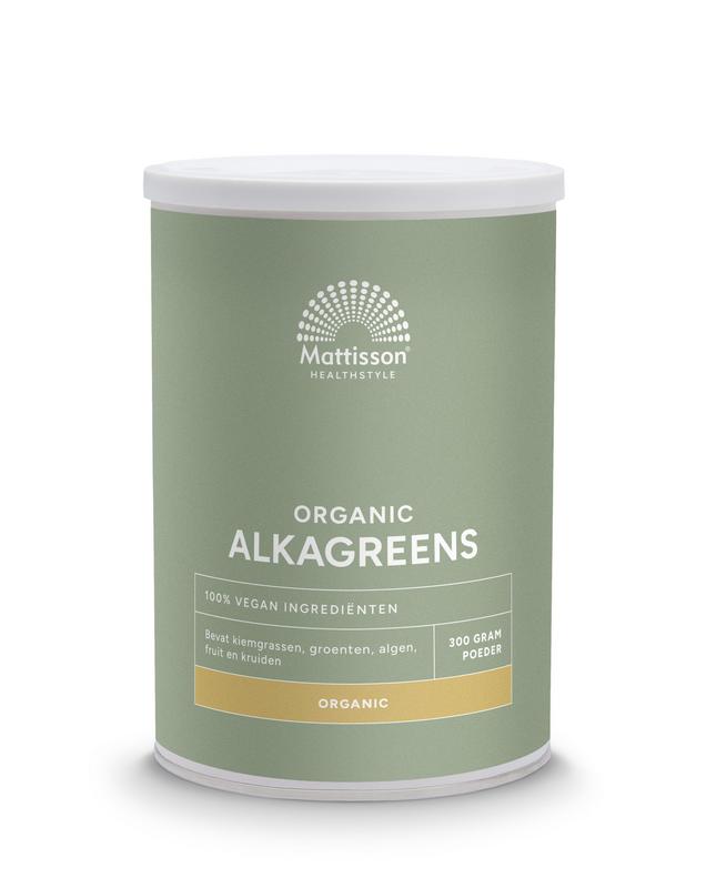 organic alkagreens poeder bio 300gr Mattisson Organic Alkagreens poeder bio - Afbeelding 1