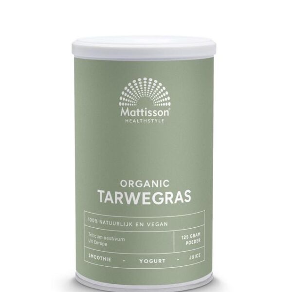 Mattisson Tarwegras wheatgrass poeder raw bio