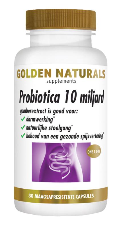 biotica 10mljrd 30vegcaps Golden Naturals Biotica 10 miljard - Afbeelding 1
