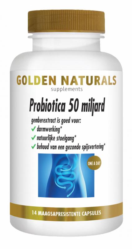 biotica 50mljrd 14vegcaps Golden Naturals Biotica 50 miljard - Afbeelding 1